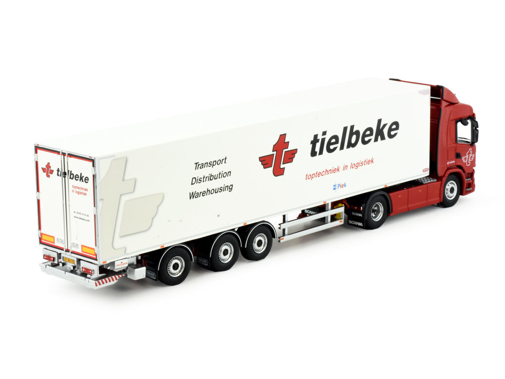 Tekno Tekno Scania Next Gen G370 4x2 met 3-assige kastentrailer TIELBEKE