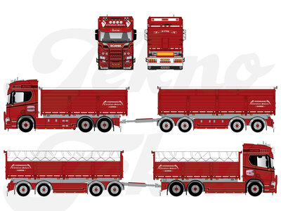 Tekno Tekno Scania Next Gen R770 rigid truck with opentop containers CHRISTIAN SOLEEN