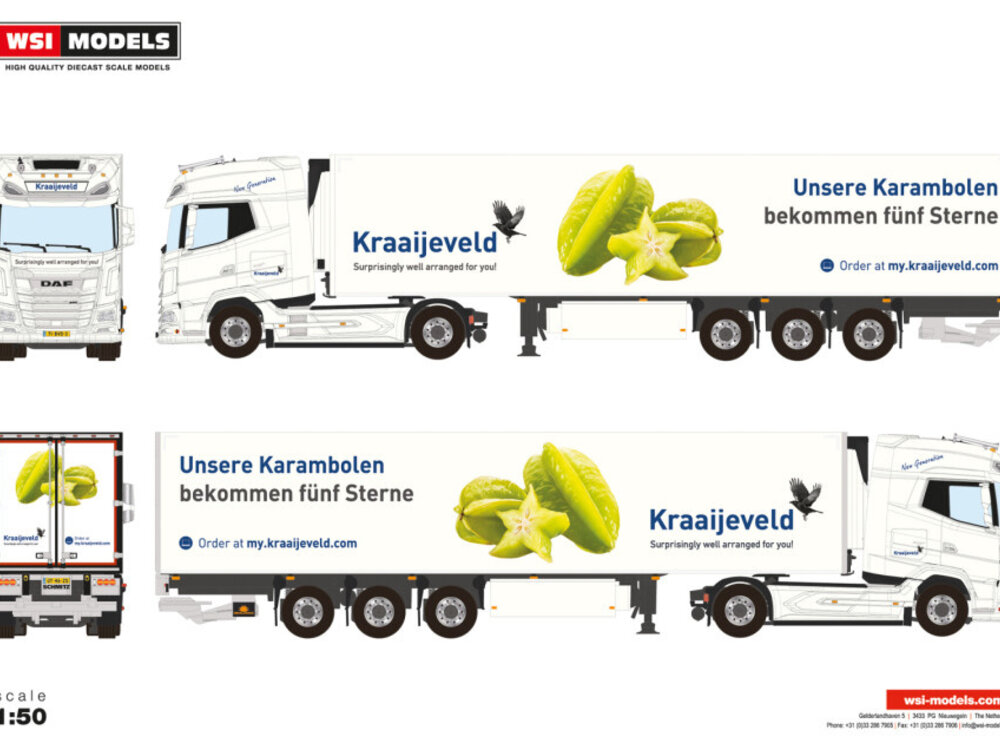 WSI WSI DAF XG+ with 3-axle reefertrailer KRAAIJEVELD