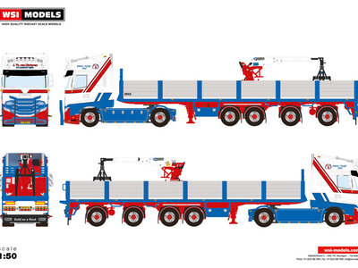 WSI WSI Iveco S-way 4x2 with 4-axle brick trailer J. TH VAN DINTEREN