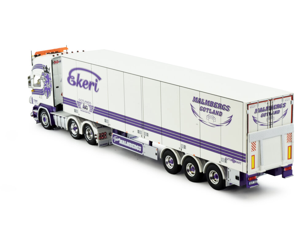 Tekno Tekno Scania R-serie Streamline Topline with 3-axle box trailer MALMBERGS