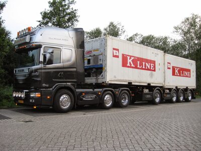 Tekno Tekno Scania 4-serie Topline 6x2 met 2x 20ft. reefer container MICHEL KRAMER