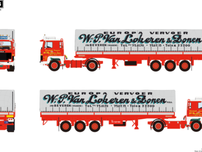 WSI WSI Scania 111 4x2 + 3-axle classic curtainside trailer VAN LOKEREN