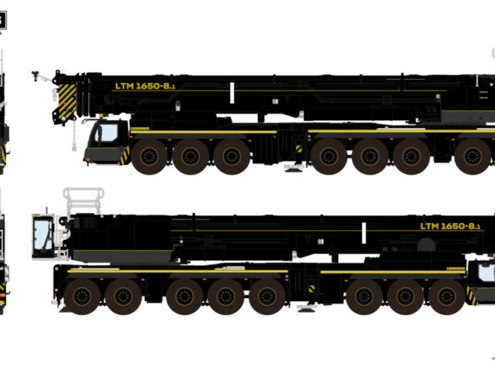 WSI WSI Liebherr LTM 1650-8.1 Mobile crane Premium Line BLACK/GOLD EDITION