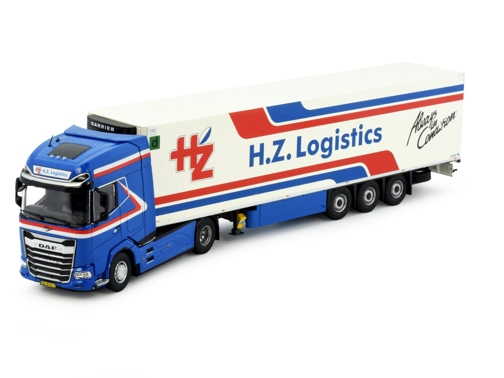 Tekno Tekno DAF XG+ 4x2 met 3-assige koeloplegger HZ Logistics