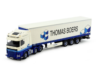 Tekno Tekno DAF XG 6x2 trekker with 3-axle curtainside trailer Thomas Boers