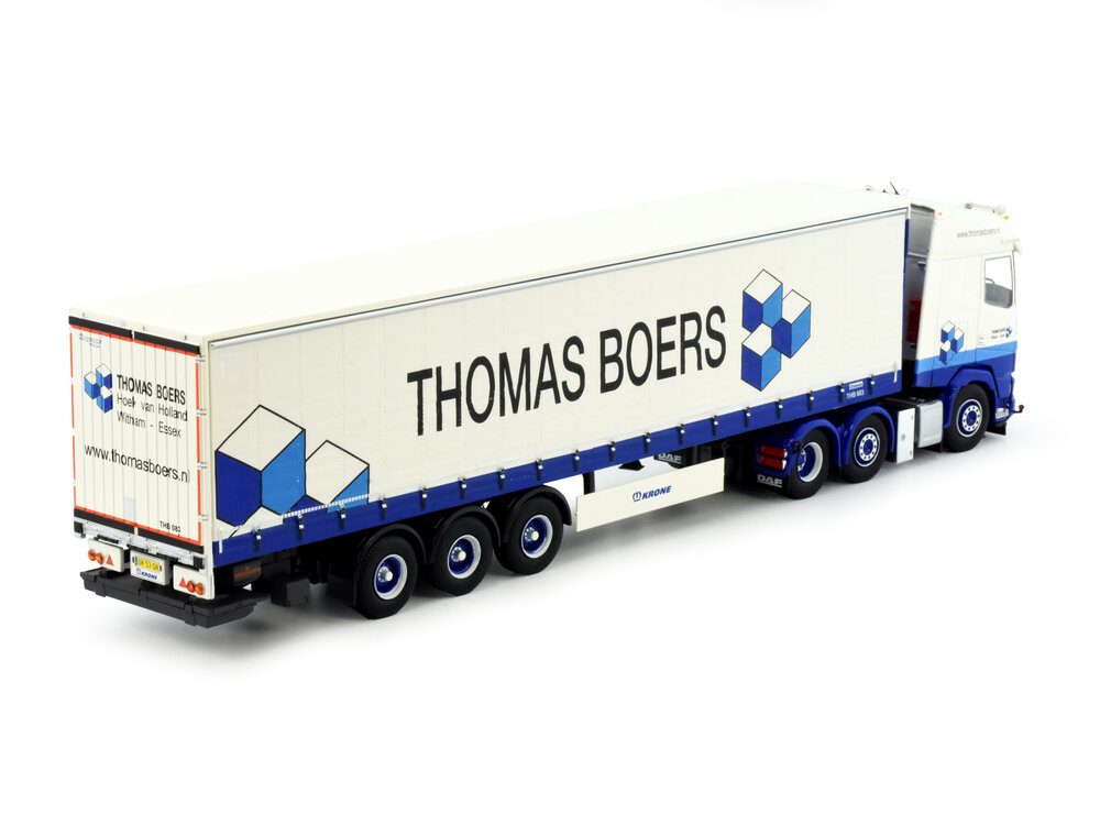 Tekno Tekno DAF XG 6x2 trekker with 3-axle curtainside trailer Thomas Boers