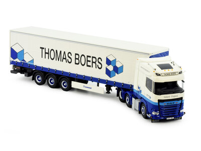 Tekno Tekno DAF XG 6x2 trekker with 3-axle curtainside trailer Thomas Boers