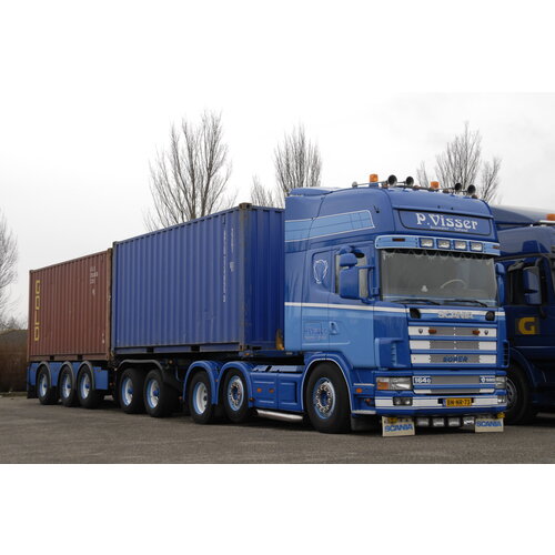 Tekno Tekno Scania 164-580 6x2 Topline met 2x20ft. container P. VISSER