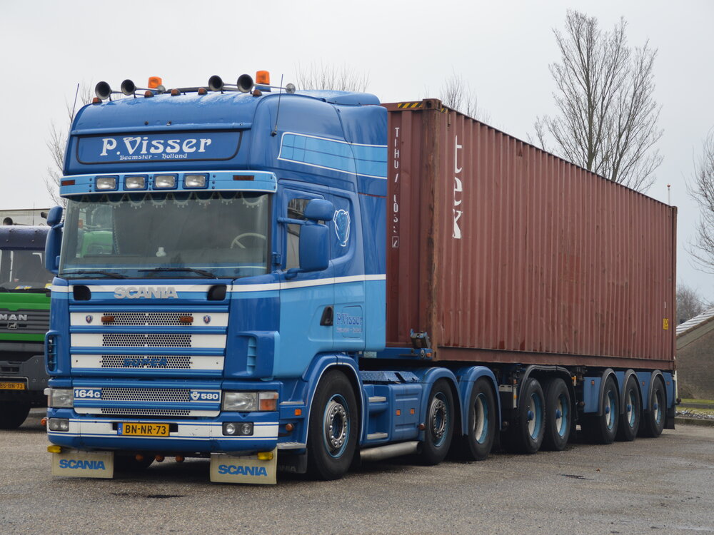 Tekno Tekno Scania 164-580 6x2 Topline met 2x20ft. container P. VISSER