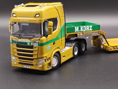 WSI WSI EXCLUSIEF Scania S Highline 6x4 with 3-axle Nooteboom lowloader M.KORZ