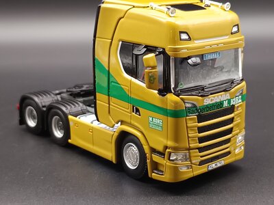 WSI WSI EXCLUSIEF Scania S Highline 6x4 with 3-axle Nooteboom lowloader M.KORZ