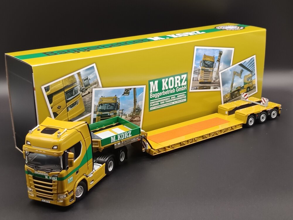 WSI WSI EXCLUSIVE Scania S Highline 6x4 with 3-axle Nooteboom lowloader M.KORZ