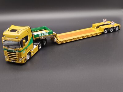 WSI WSI EXCLUSIEF Scania S Highline 6x4 with 3-axle Nooteboom lowloader M.KORZ