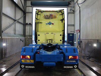 WSI WSI Scania S650 6x2 with 3-axle Broshuis lowloader T ALUN JONES NORTH WALES