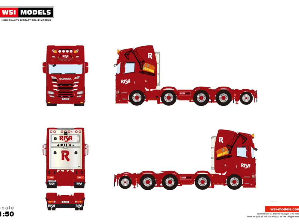 WSI WSI Scania R Highline 8x4 with add on axle RISA