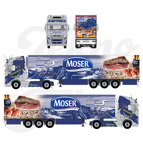 Tekno Tekno Volvo FH04 Globetrotter XL 4x2 met koeltrailer LECHNER