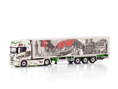 WSI WSI Scania R Highline 4x2 + 3-axle reefer trailer STAF