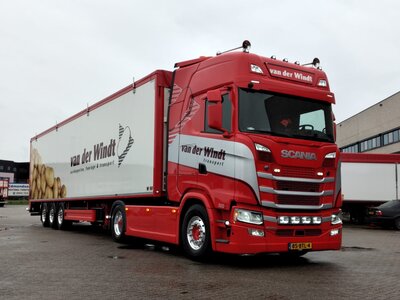 Tekno Tekno Scania Next Gen 500S 4x2 truck with  walkingfloor trailer VAN DER WINDT