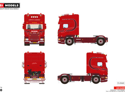 WSI WSI Scania R6 Topline 4x2 ERWIN GERDEZ INT. TRANSPORT