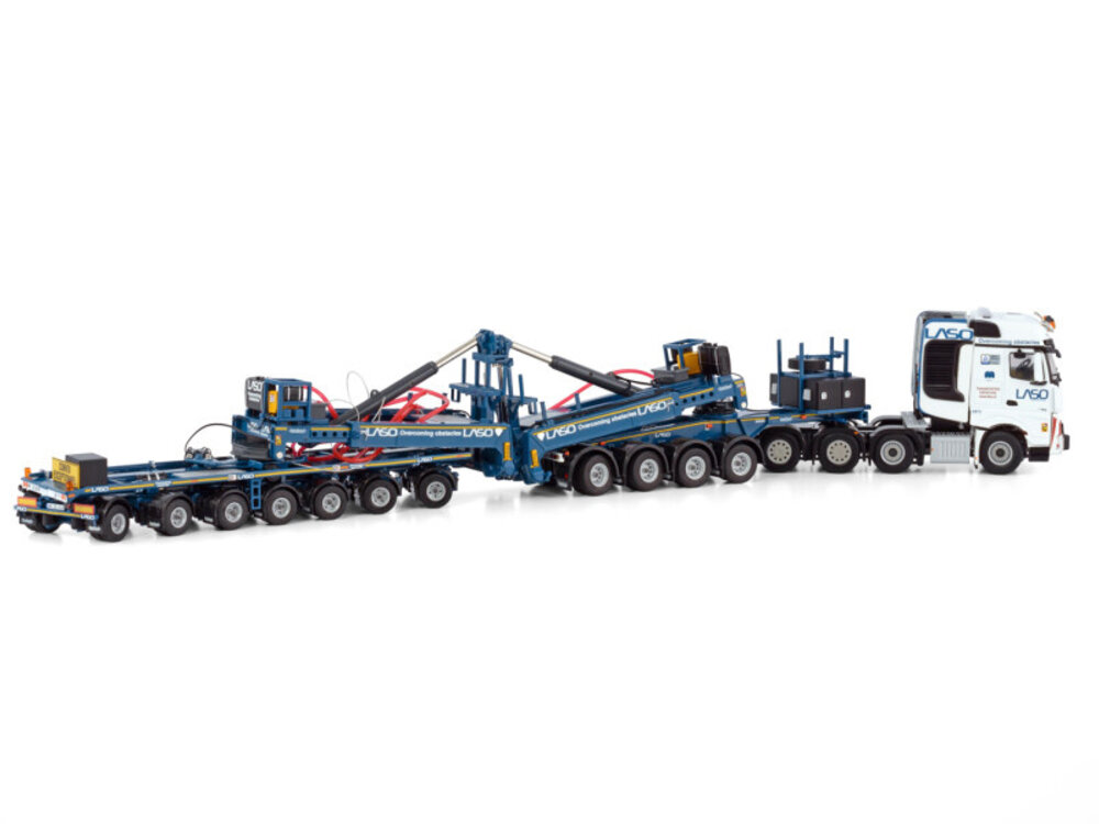 WSI WSI Mercedes Arocs MP4 SLT bigspace 8x4 + 7-axle windmill trailer + 4-axle dolly LASO