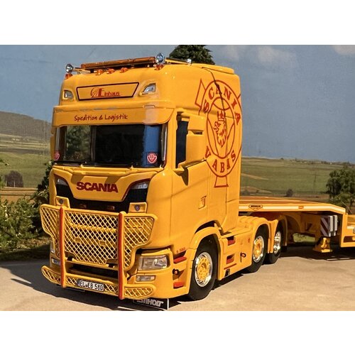 WSI WSI Scania S Highline 6x2 + 4-axle Broshuis wheel semi lowloader EINHAUS