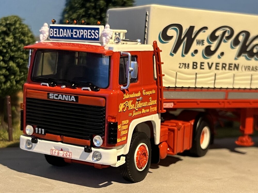 WSI WSI Scania 111 4x2 + 3-as classic zeilenoplegger VAN LOKEREN