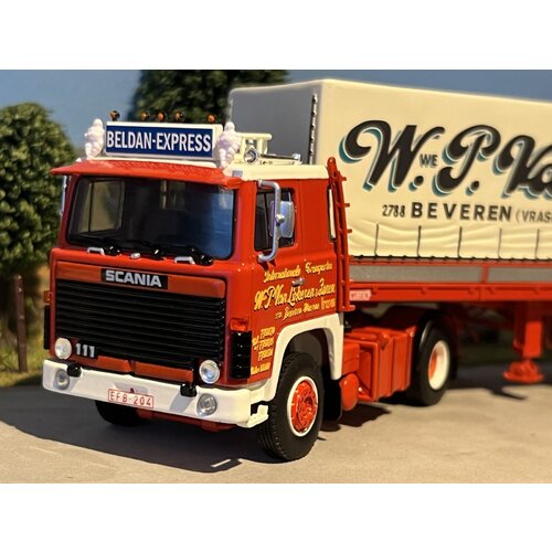 WSI WSI Scania 111 4x2 + 3-as classic zeilenoplegger VAN LOKEREN