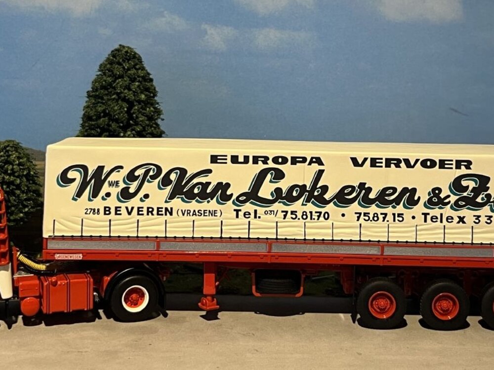 WSI WSI Scania 111 4x2 + 3-as classic zeilenoplegger VAN LOKEREN