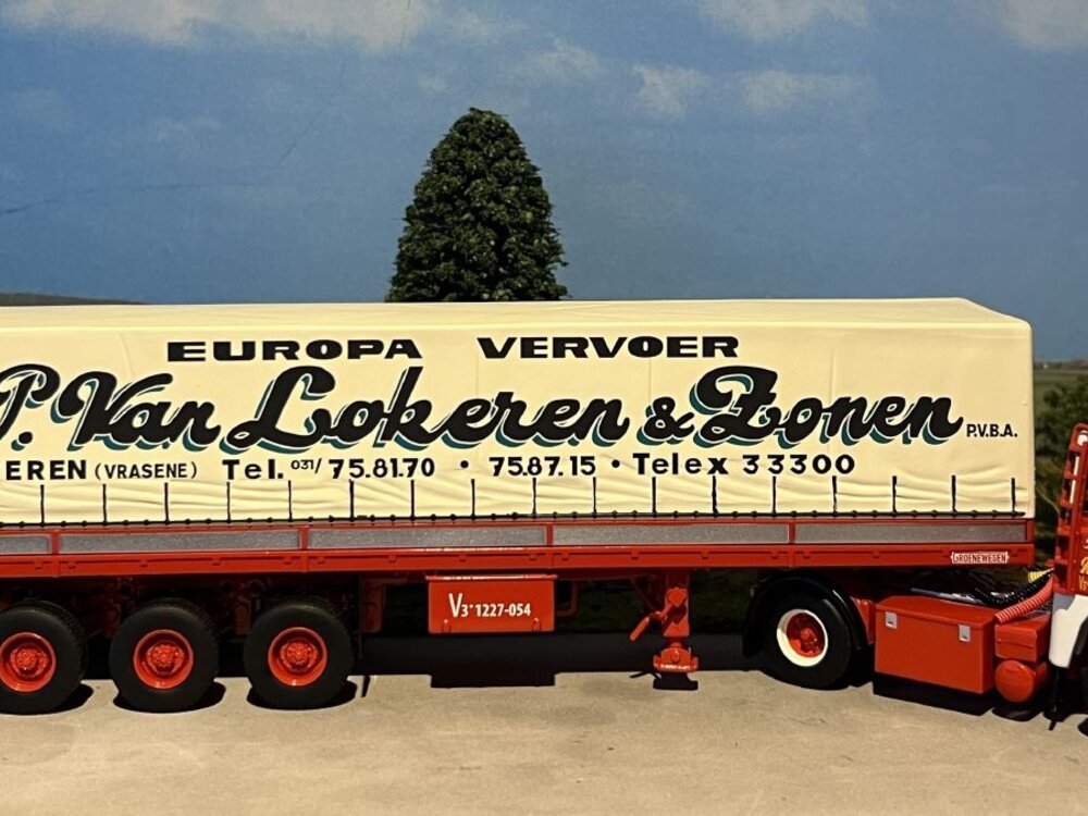 WSI WSI Scania 111 4x2 + 3-as classic zeilenoplegger VAN LOKEREN