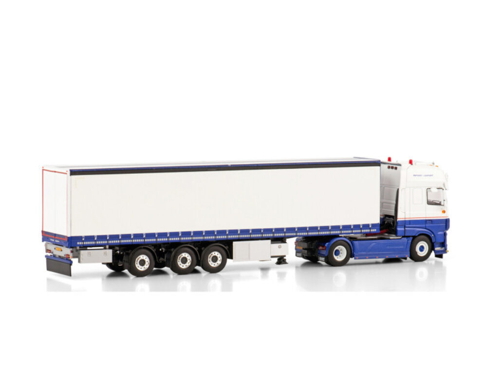 WSI WSI DAF XF Super Space Cab with 3-axle curtainside trailer VDB LUNTEREN
