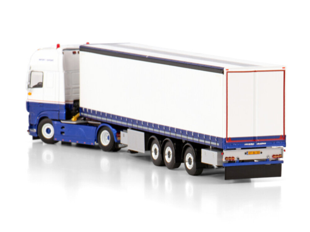 WSI WSI DAF XF Super Space Cab with 3-axle curtainside trailer VDB LUNTEREN