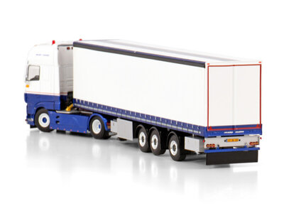 WSI WSI DAF XF Super Space Cab with 3-axle curtainside trailer VDB LUNTEREN