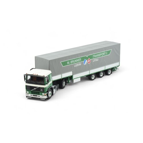 Tekno Tekno Volvo F10 with 3-axle classic tilt trailer BRUNNER