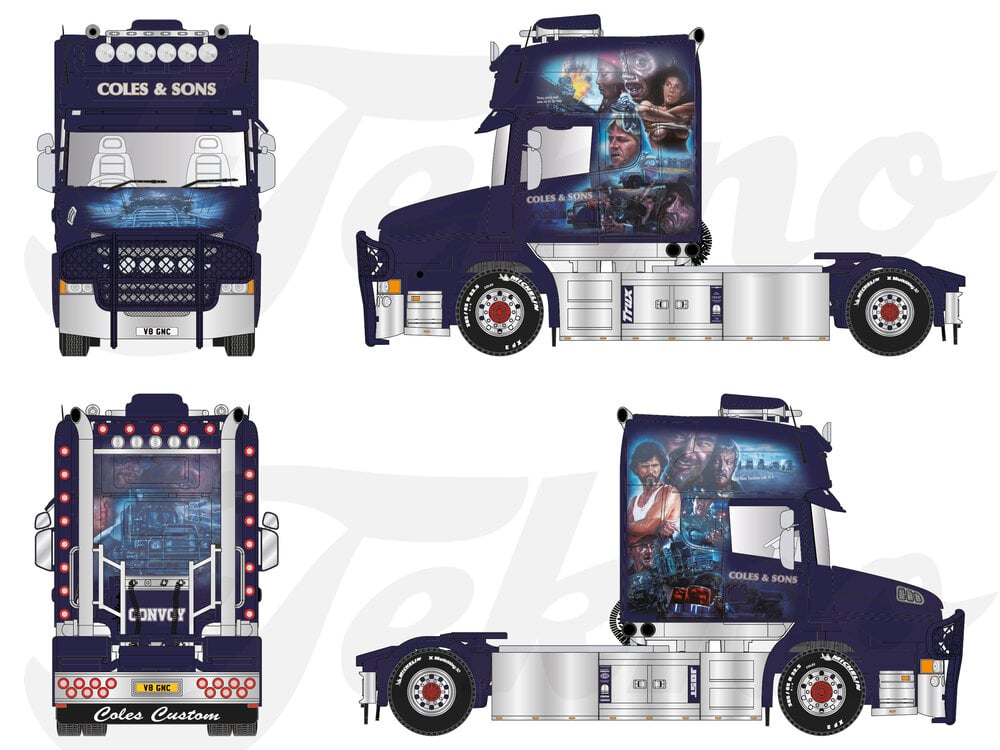 Tekno Tekno Scania Torpedo Topline 4x2 COLES & SONS "Convoy"