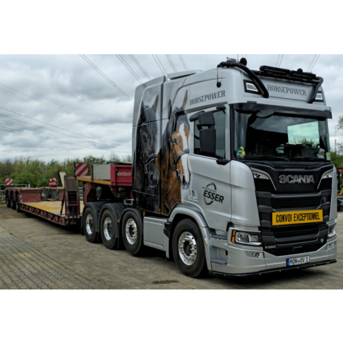 WSI WSI Scania R Highline 8x4 + 3-assige euro PX dieplader ESSER SCHWERTANSPORTE