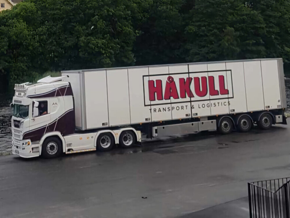 WSI WSI Scania R Highline 6x2 with 3-axle box trailer HAKULL