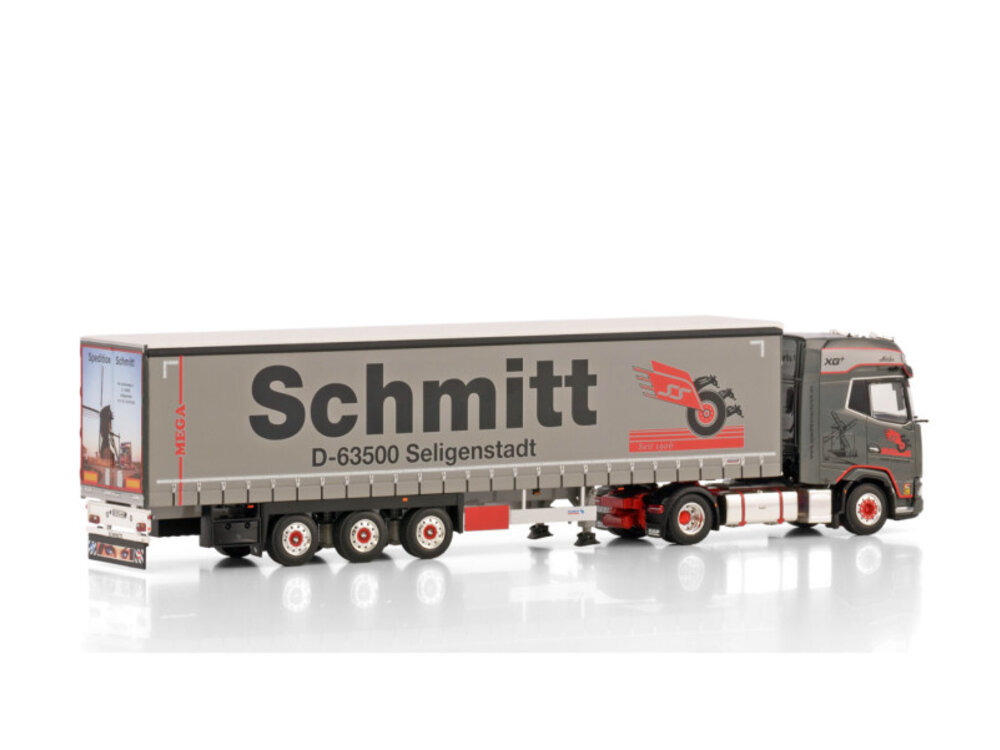 WSI WSI DAF XG 4x2 met 3-as schuifzeilen oplegger SCHMITT