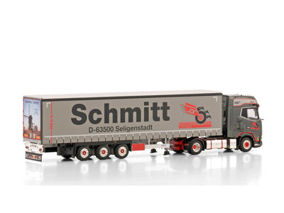 WSI WSI DAF XG 4x2 met 3-as schuifzeilen oplegger SCHMITT