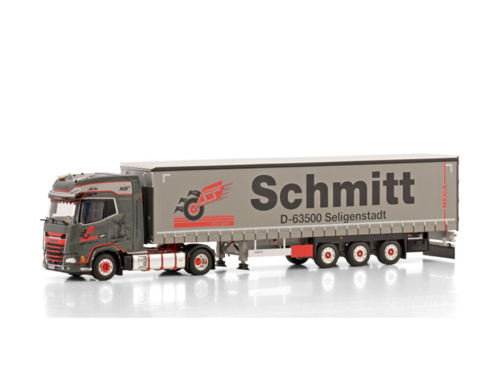 WSI WSI DAF XG 4x2 with 3-axle curtainside trailer SCHMITT