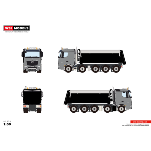 WSI WSI Mercedes Benz Arocs MP4 stream space 10x4 tag axle tipper truck PREMIUM LINE