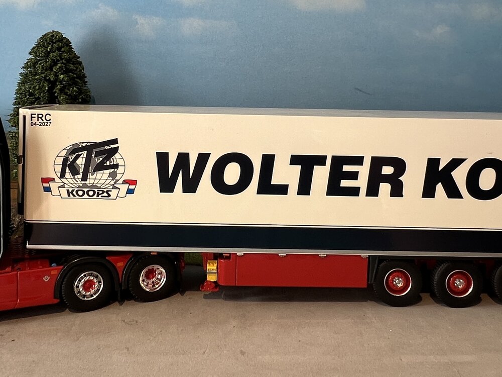 Tekno Tekno Scania Next Gen Highline 6x2 with 3-axle Schmitz reefer trailer WOLTER KOOPS