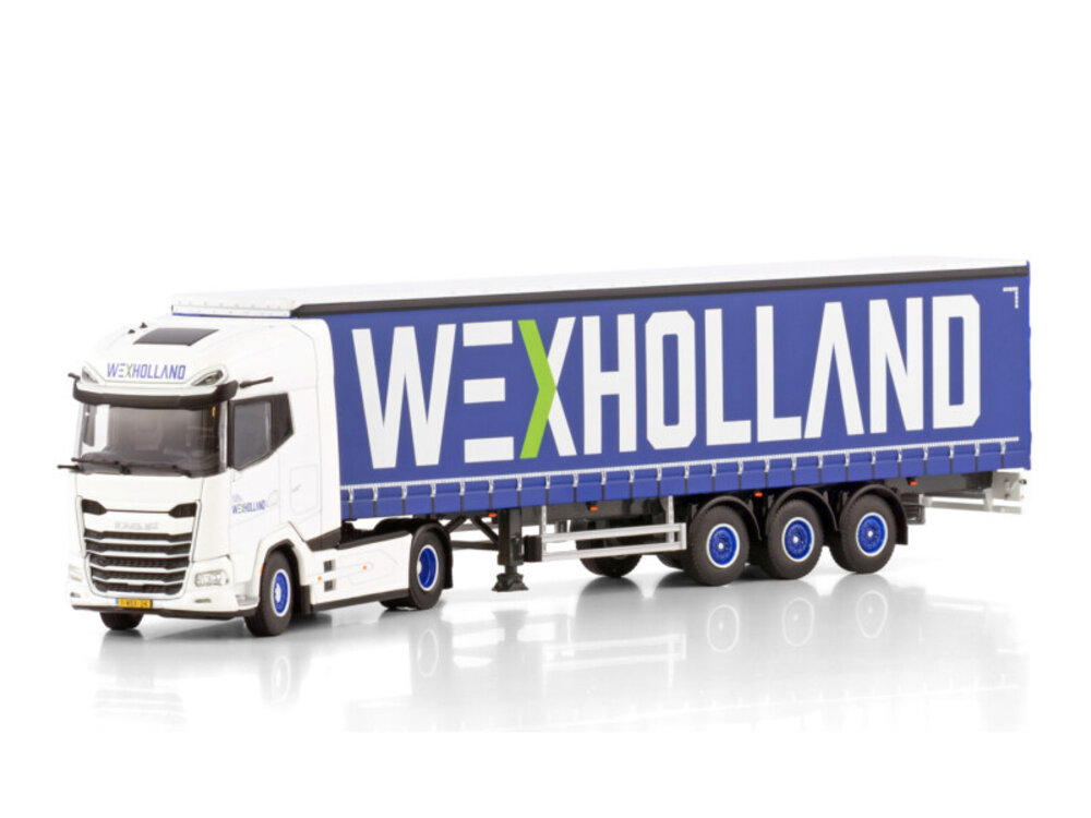 WSI WSI DAF XG+ 4x2 met 3-as schuifzeilen oplegger WEX HOLLAND