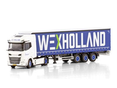 WSI WSI DAF XG+ 4x2 met 3-as schuifzeilen oplegger WEX HOLLAND