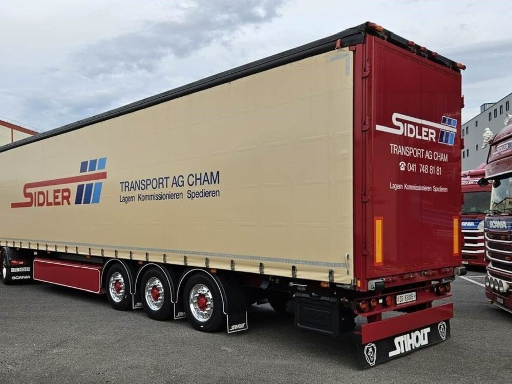 Tekno Tekno Scania Next Gen R-serie with 3-axle curtainside trailer SIDLER