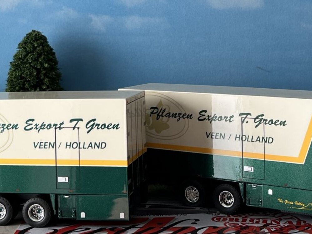 Tekno Tekno 144L/530 Topline rigid truck with trailer T. GROEN