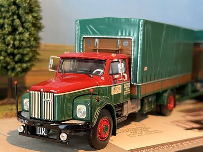 Tekno Scania 110 vabis super rigid truck with 2-axle trailer DSW