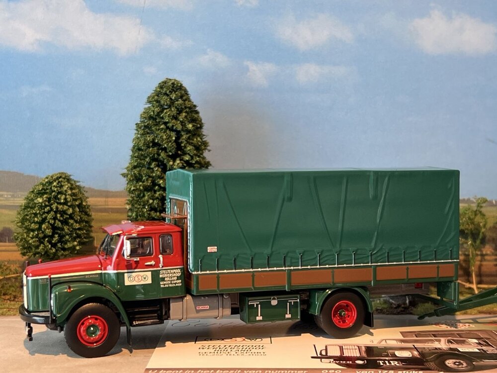 Tekno Scania 110 vabis super rigid truck with 2-axle trailer DSW