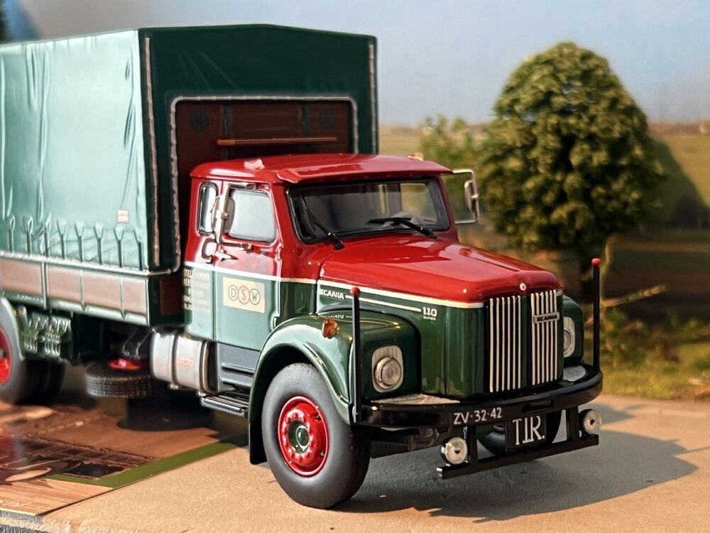 Tekno Scania 110 vabis super rigid truck with 2-axle trailer DSW