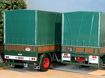 Tekno Scania 110 vabis super rigid truck with 2-axle trailer DSW